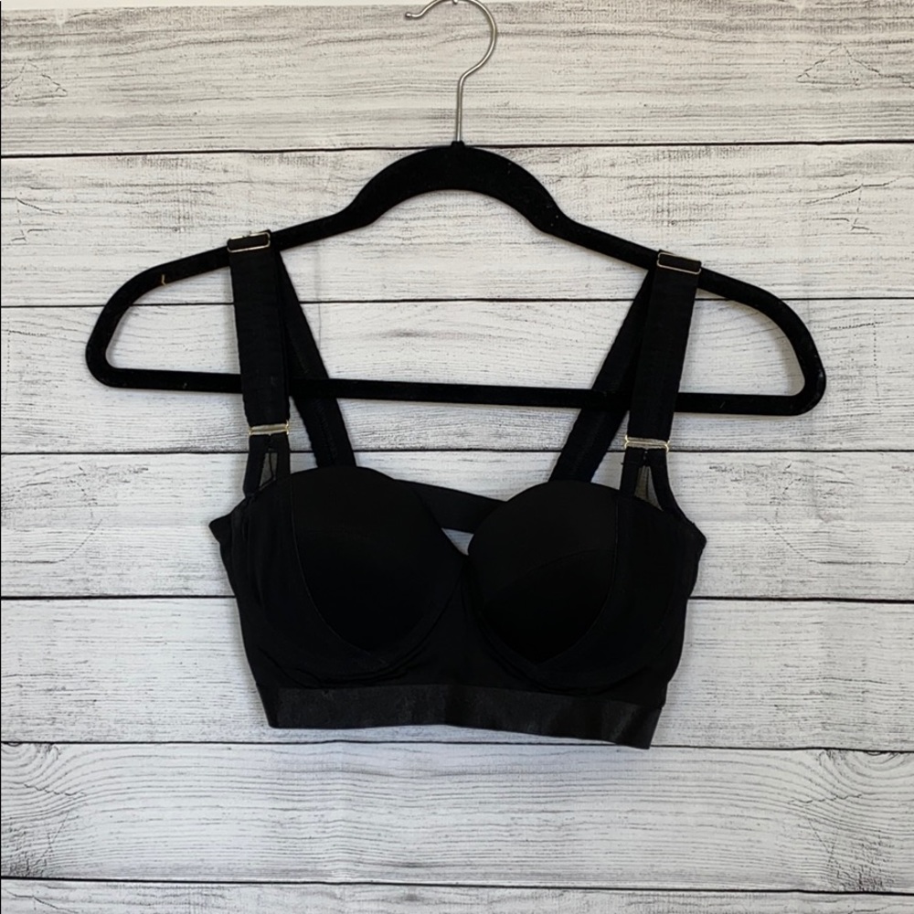 BEBE | Black Bustier Crop Top